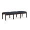 Lesro Lenox Wood 3 Seat Bench Wood Frame, Mocha, RS Night Sky Upholstery LW3001 - alternate 3